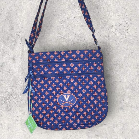 Vera Bradley Collegiate Crossbody - University of Virginia - Navy Blue - NWT - Picture 1 of 8